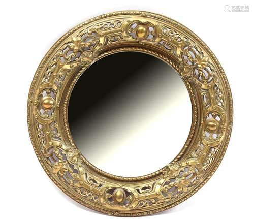 Round faceted mirror