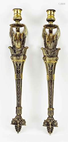 Two wall sconces, 1900