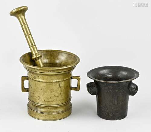 Two antique mortars