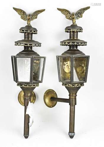 Two wall/carriage lamps