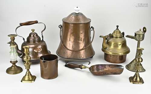 Lot of antique copperware (9x)