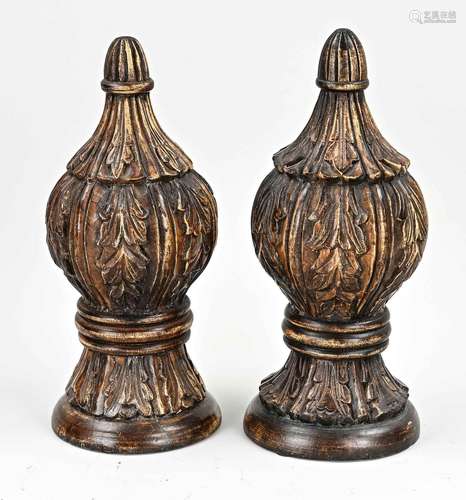 Two antique pinnacles, 1900