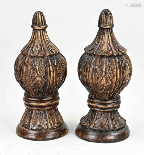Two antique pinnacles, 1900