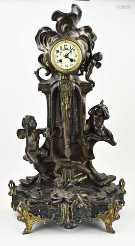 Large French Waterfall Clock