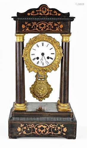 French column mantel clock, 1860