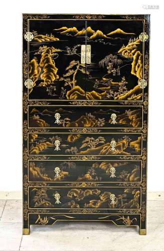 Chinese or Japanese lacquer cabinet