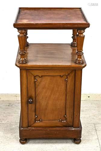 Mahogany bedside table, 1860