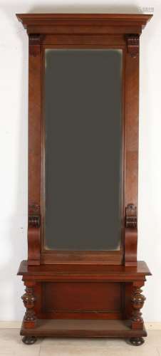 Antique mirror with console, 1880