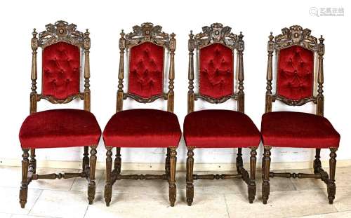 Four antique French chairs, 1880