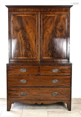 English linen cabinet, 1820