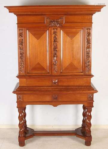 Antique vine cabinet on cross foot, 1890