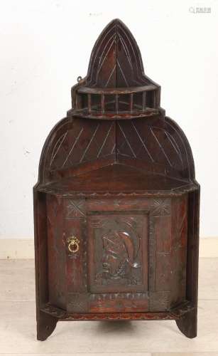 French Breton corner cabinet, 1880