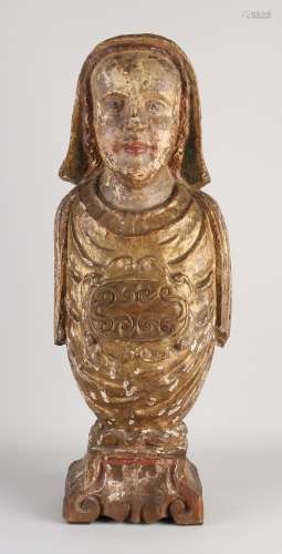 16th - 17th century bust, H 58 cm.