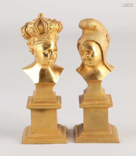 Two French bronze figures, 1880