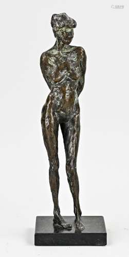 Bronze figure by Anita Franken, Naked lady