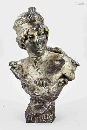 Antique Jugendstil bust, H 42 cm.