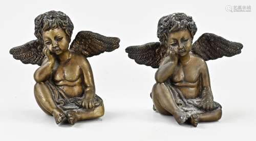 Two bronze angels