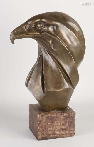 Bronze head of bird of prey