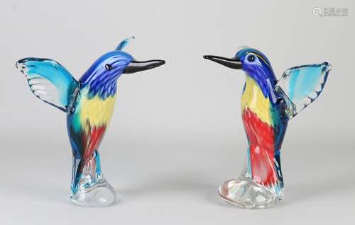 Set of glass birds coliebrie