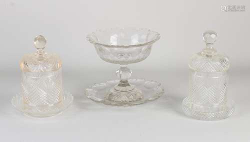 Three parts antique crystal