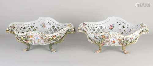 Two antique Meissen fruit bowls, 1900