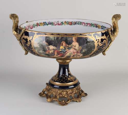 Large Sevres style fruit bowl