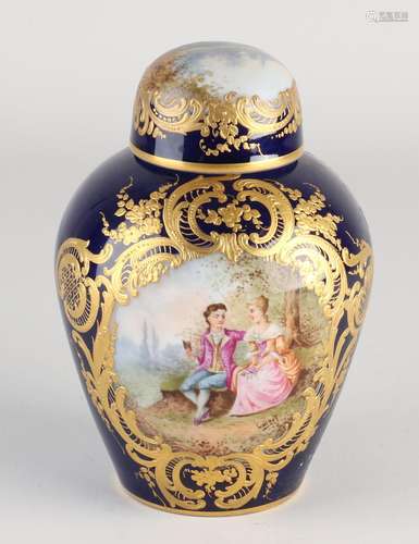 Antique French Sevres lidded pot