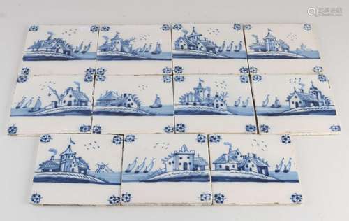 Lot of Dutch tiles (11x)