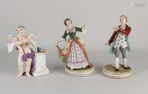 Three porcelain figures