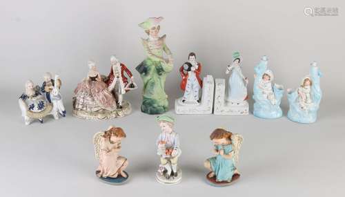 Ten porcelain figures