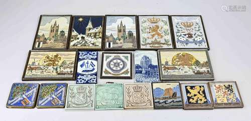 Lot of Dutch tiles (18 pcs.)