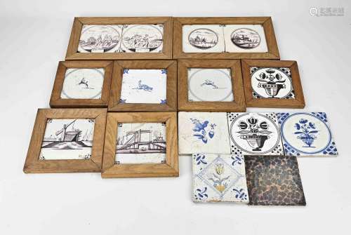 Lot of antique wall tiles