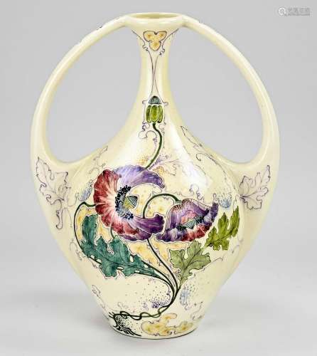 Antique Dutch pottery vase, H 30 cm.