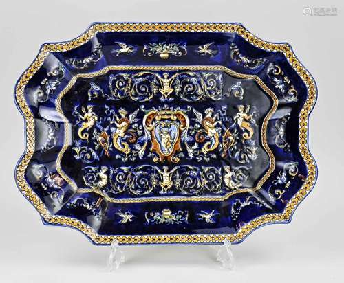 French majolica salver