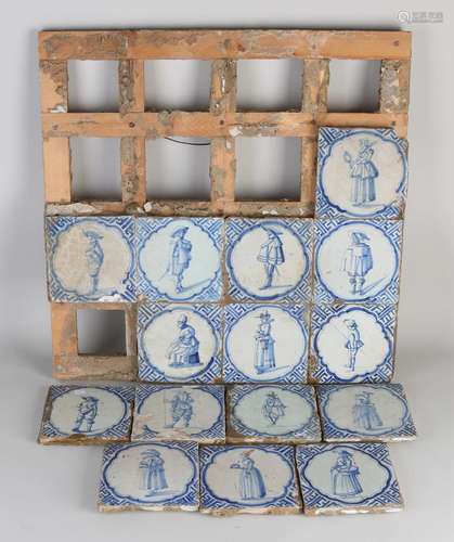 Lot 17th century tiles (15 St.)