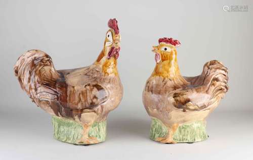Ceramic chicken + rooster