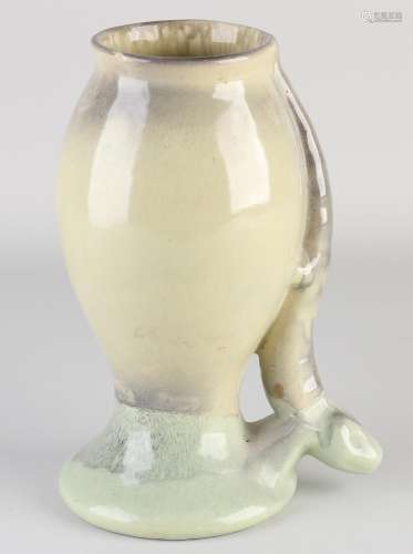 Ceramic vase with salamander, H 25 cm.
