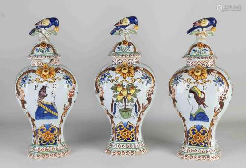 Three-piece Delft cabinet set