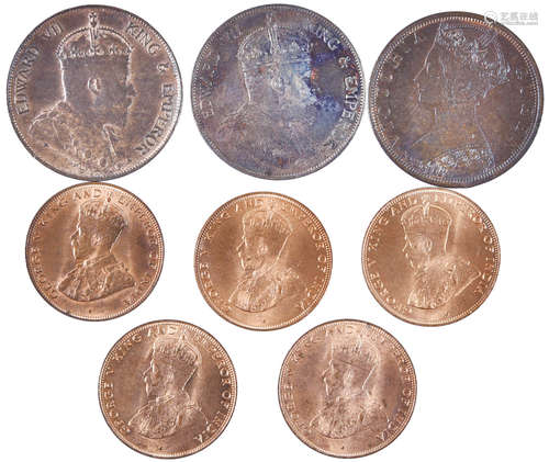 香港 1￠ QV 1901x1, KEⅦ 1902x1 1904x1 及 KGⅤ 1931x2, 1933x2, ...