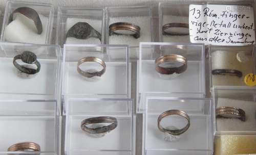 Konvolut 13 römische Ringe aus alter Sammlung,zusammen