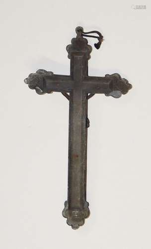 Wandkreuz,Messing,patiniert,Länge ca.25cm