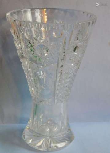 Blumenvase,Kristallglas,handgeschliffen,Höhe ca.18cm