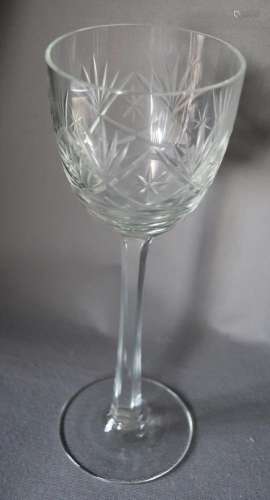 Weinglas,geschliffenes Kristallglas mit Palmettenschliff,Höh...
