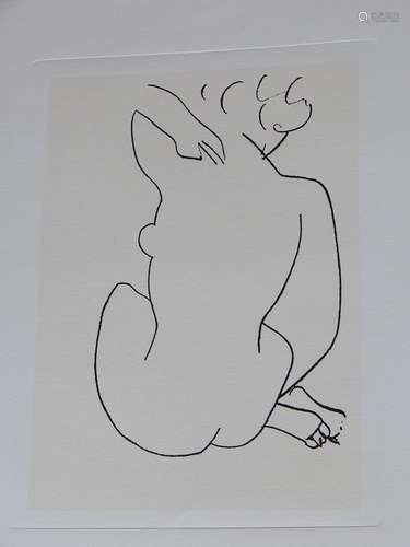 Henri Matisse(1869-1954)"Nu",Lithographie,ca.35x25...