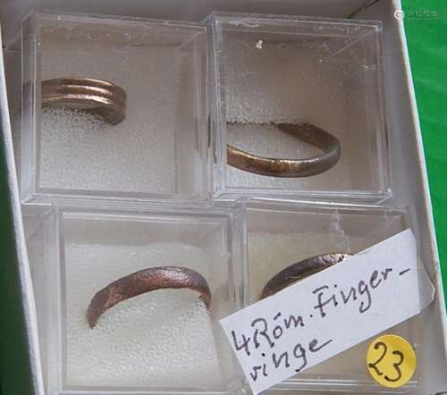 Konvolut 4 römische Fingerringe,zusammen