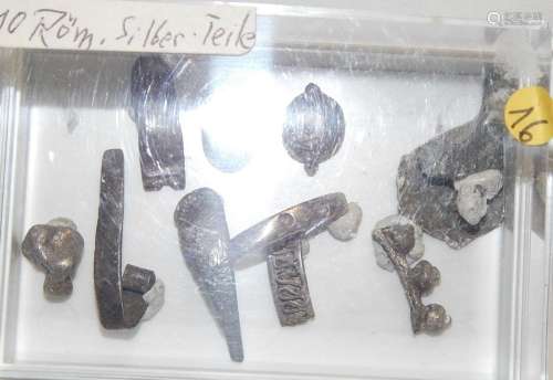 Konvolut 15 römische Silberteile,zusammen