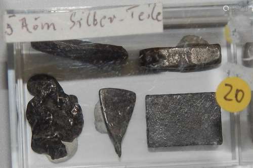Konvolut 5 römische Silberteile,zusammen