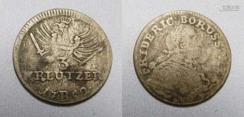 3 Kreuzer,1752,Breslau,Friedrich II.von Preussen(1740-1786)