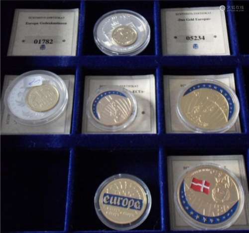 Konvolut 6xEuro-Münzen,zusammen