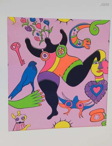 Niki de Saint Phalle(1930-2002) Nana-Tapet aus einer origina...